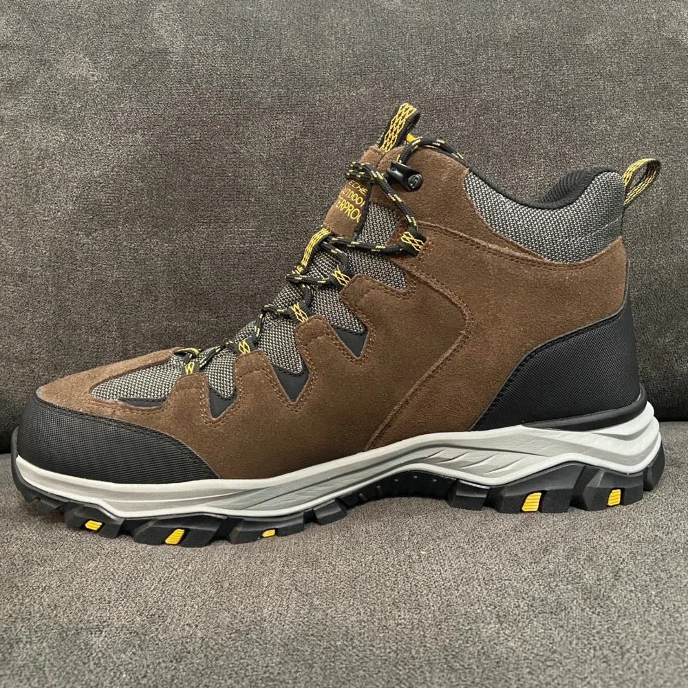 Skechers Rickter-Branson Boot Mens 13 Khaki Waterproof Outdoor Hiking 204910/KHK